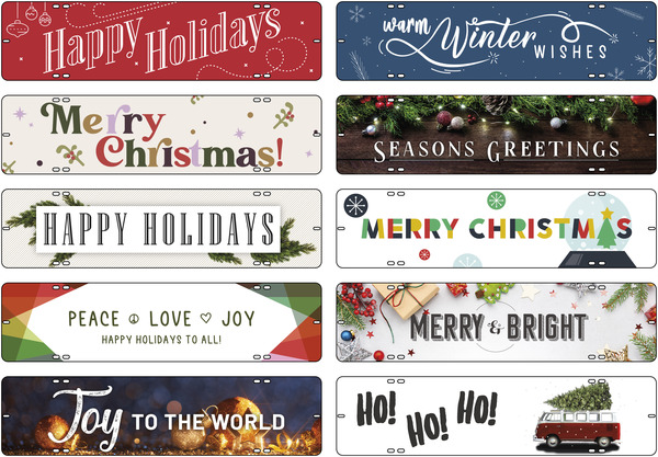 Real Estate Holiday Sign Rider, 24ga Steel 6h x 24w